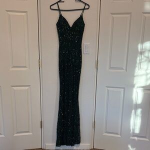 Windsor Dark Green Sequin Prom Dress